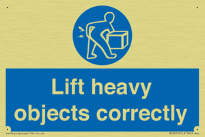 Lift heavy objects correctly